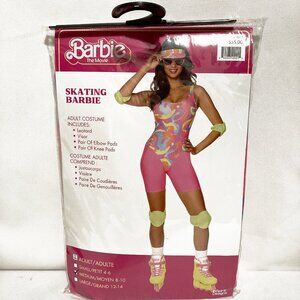 Adults Barbie Movie Pink & Yellow Skating Barbie Costume Size Medium